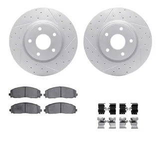 R1 Concepts WBTH1-40010 Brake Rotors - Carbon Coated - D/S W/ Euro Ceramic Pads & Hdw